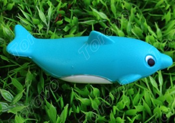 海洋蓝pvc材质海豚U盘送客户礼品